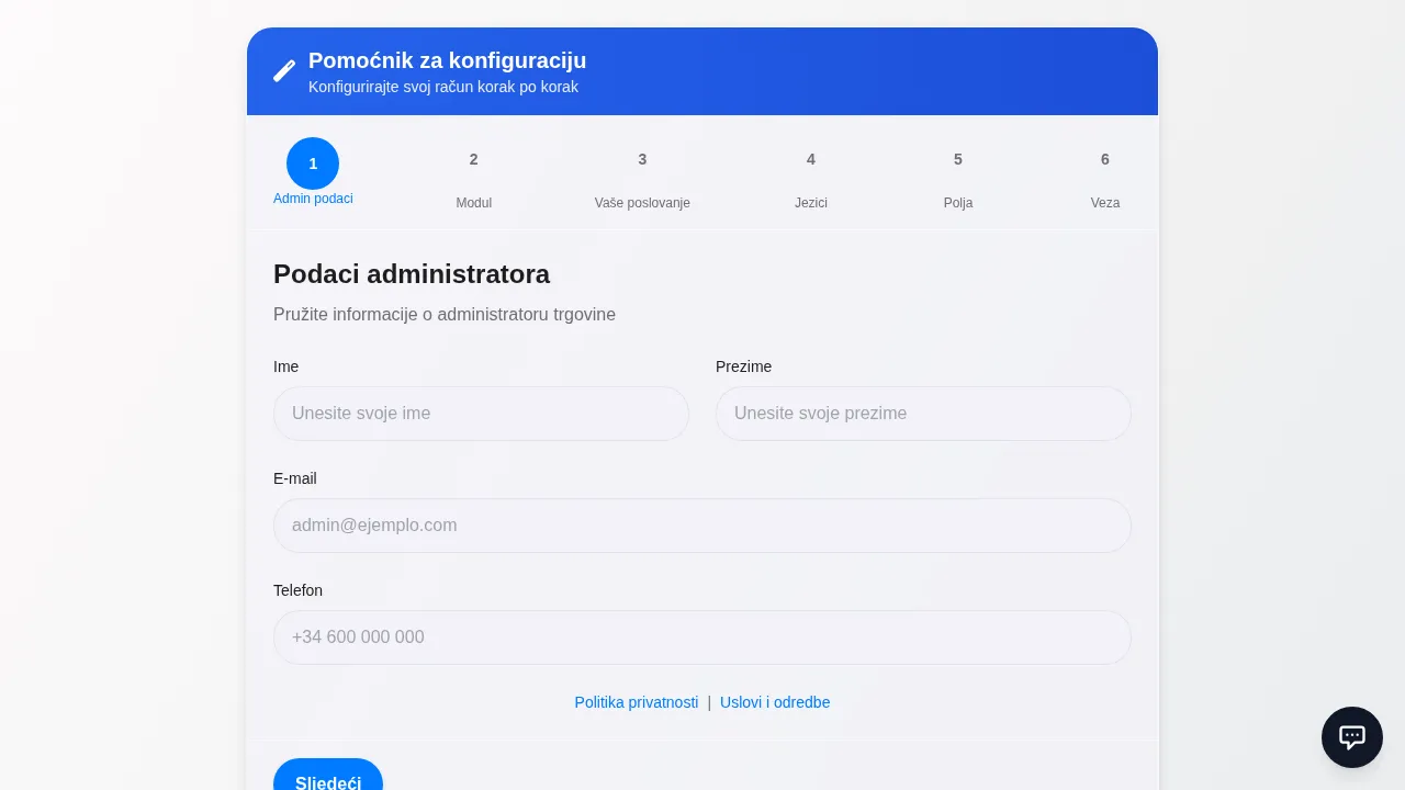 The product translation interface.